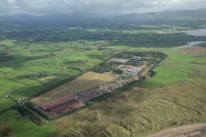 Aerial image looking down onto the LLWR site in Cumbria