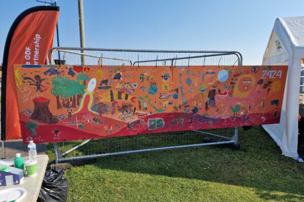 Vision mural on display at the Mablethorpe Carnival